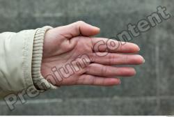 Hand Man Woman Casual Coat Average Street photo references